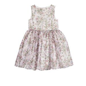 NWOT PIPPA & JULIE Kids' Size 5 Little Girl's Ditsy Floral Opaque Organza Dress